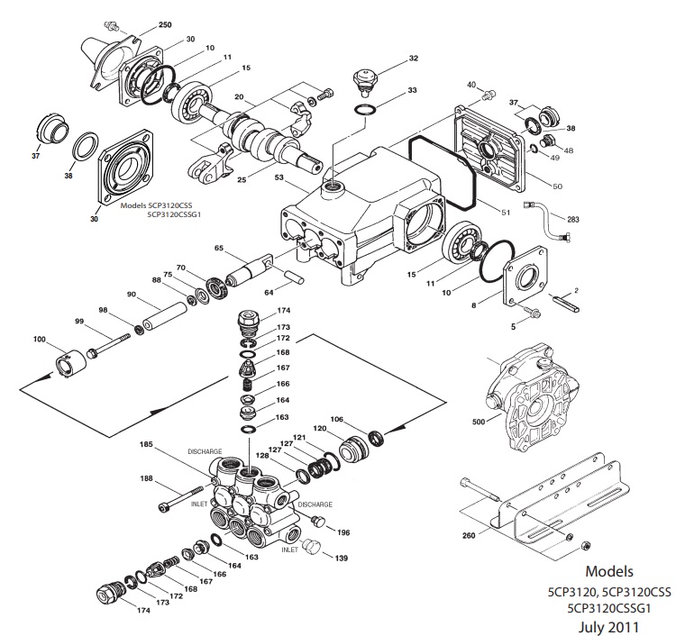 5CP3120 PUMP REPLACEMENT PARTS